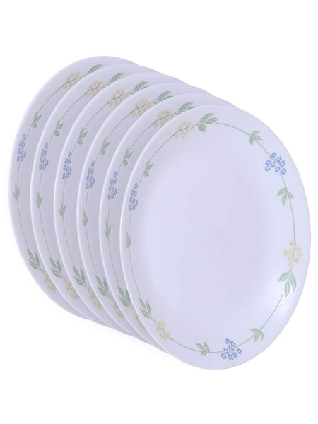 Corelle Secret Garden Glass Dinner Plate Pack of 6, 26CM, Multicolor