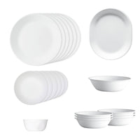 Corelle 21 Pc Dinner Set Winter Frost White