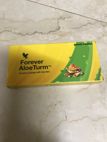 forever living aloe turm - turmeric lozenges with aloe vera - 1 n strip of 10 n lozenges