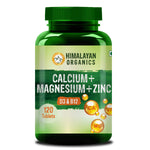 Himalayan Organics Calcium Magnesium Zinc Vitamin D3 & B12-120 Vegetarian Tablets