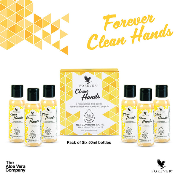 FOREVER LIVING  CLEAN HANDS 50ML - PACK OF 6