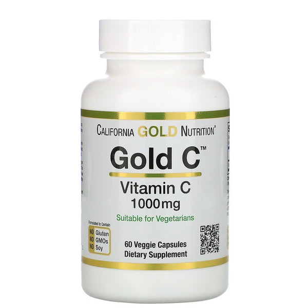 California Gold Nutrition, Gold C, Vitamin C, 1,000 mg, 60 Veggie Capsules