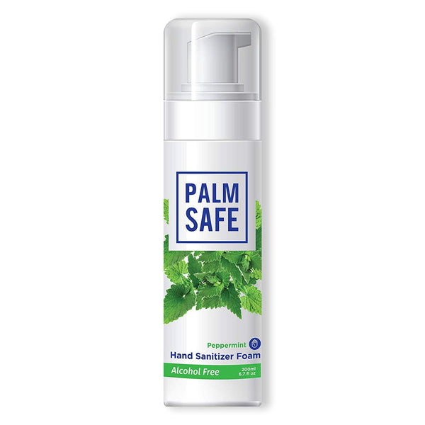 Palm Safe Alcohol Free Hand Sanitizer Foam in Peppermint Fragrance - 200 ml with one medical mask l